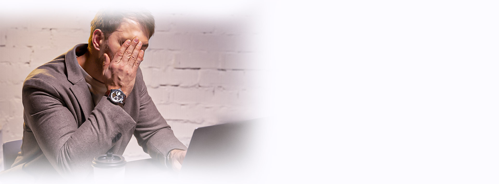 Empresário preocupado